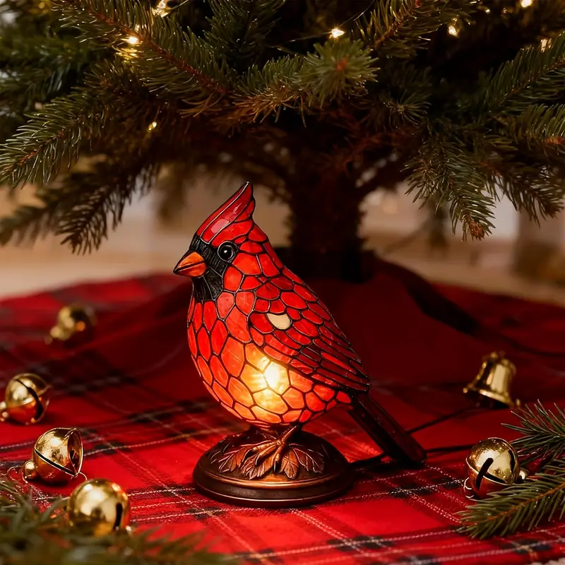 红雀台灯 红色鸟类动物装饰灯 适合卧室、客厅和学习区域 家居圣诞节日装饰品(不含电池) 商品详情 0