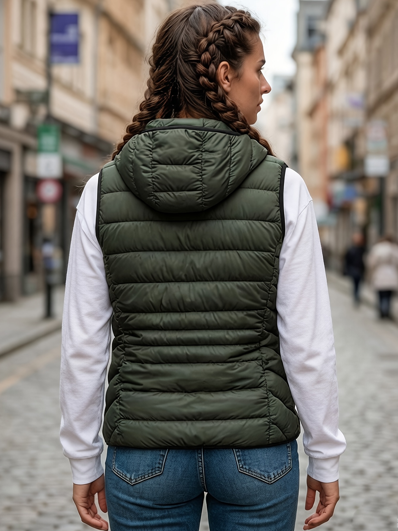 colete casual feminino exterior com vários bolsos e   de correr, fato de camurça   e  ,   removível, cor  , colete casual, roupa exterior  , colete acolchoado adequado para   de campismo e escalada ao ar livre, várias cores disponíveis