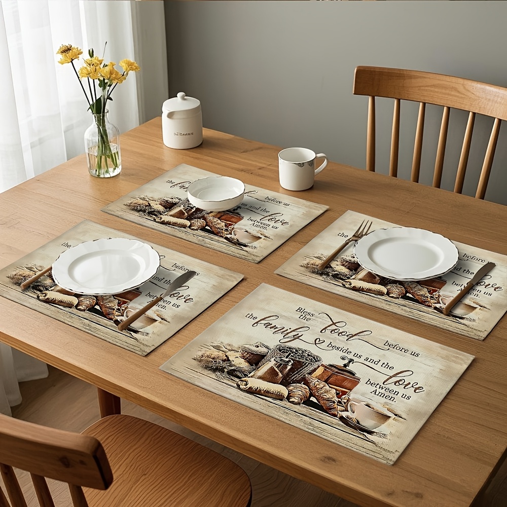 2er /6er set inspirierende tischsets – waschbares