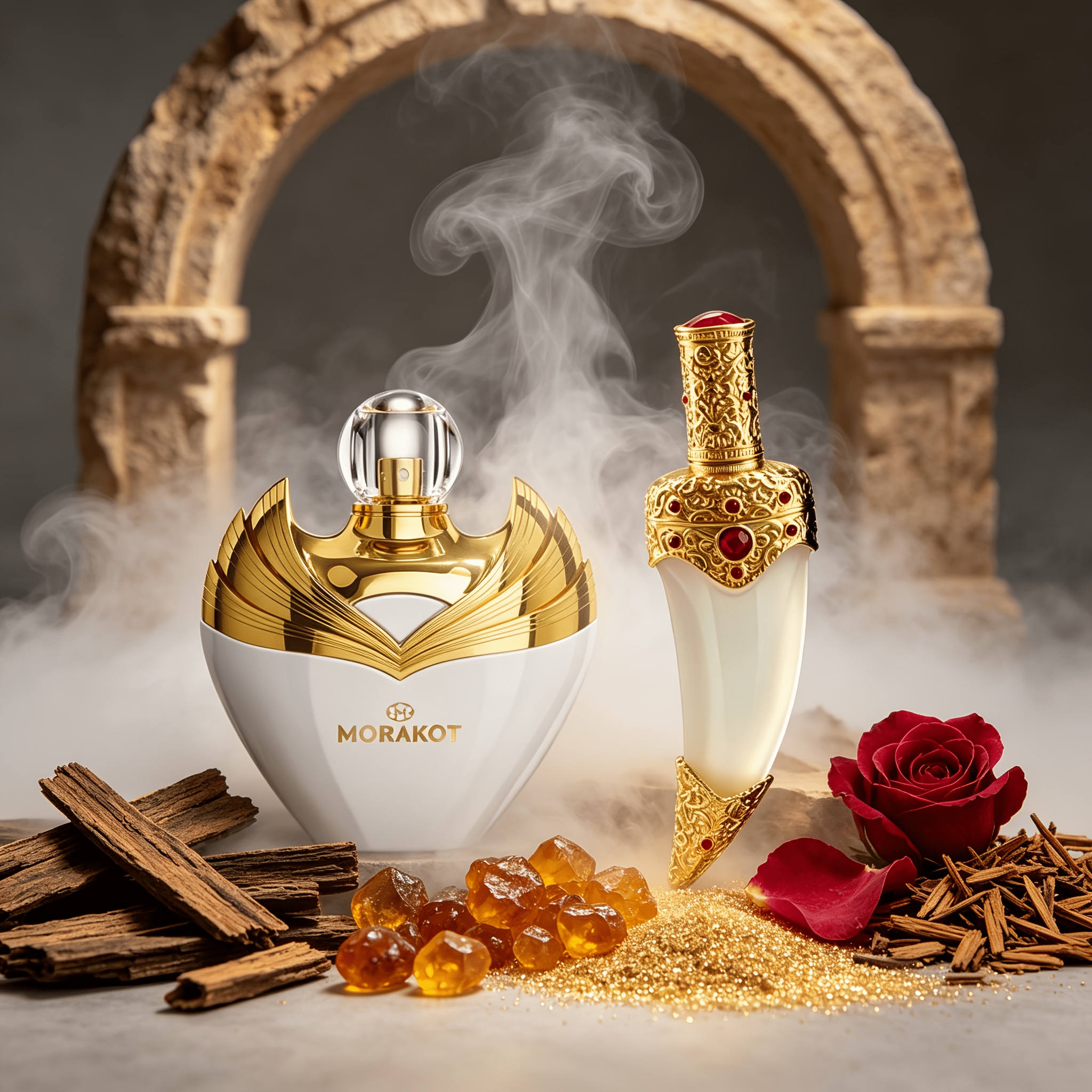 Image of 2pcs Exotic Twins Rose & Sword Perfume Set, 100ml Rose Of No For Man' + Classic Floral, Eau De Parfum Long Lasting, Unisex, Office , Niche Luxury, Perfume Lovers, Holiday Gift