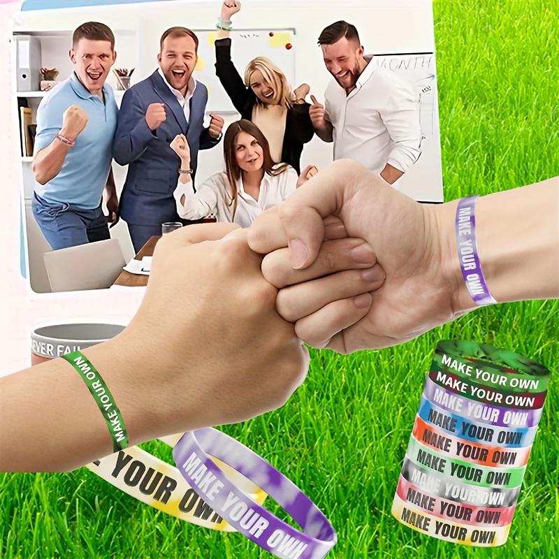 305pcs Custom Silicone Wristbands with Christmas Designs, Unisex Gift