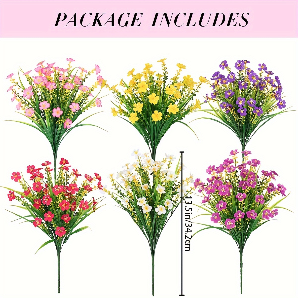 18 Bndel Knstliche Blumen Lavendel Outdoor - Wetterfeste Kunstblumen Fr  Balkon Und Garten