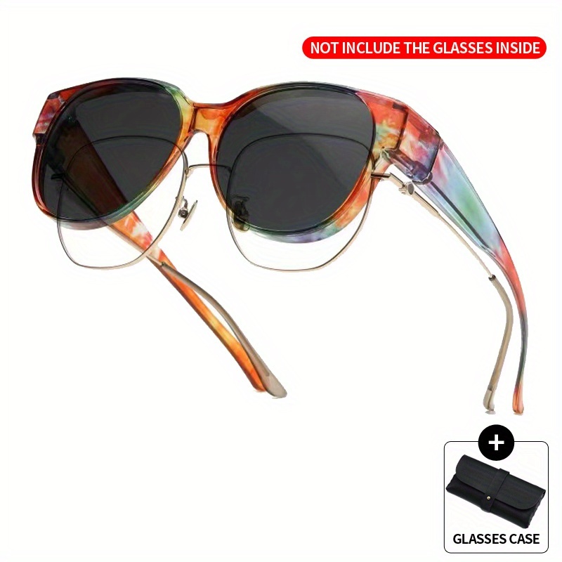 Oval Vintage Glasses Fit Over Fashion Glasses, For Men And Women Driving, Perfect Daily Wear, Photo Props, And Gift For Birthday, Valentine's Day, Christmas, Perfect For Summer, And