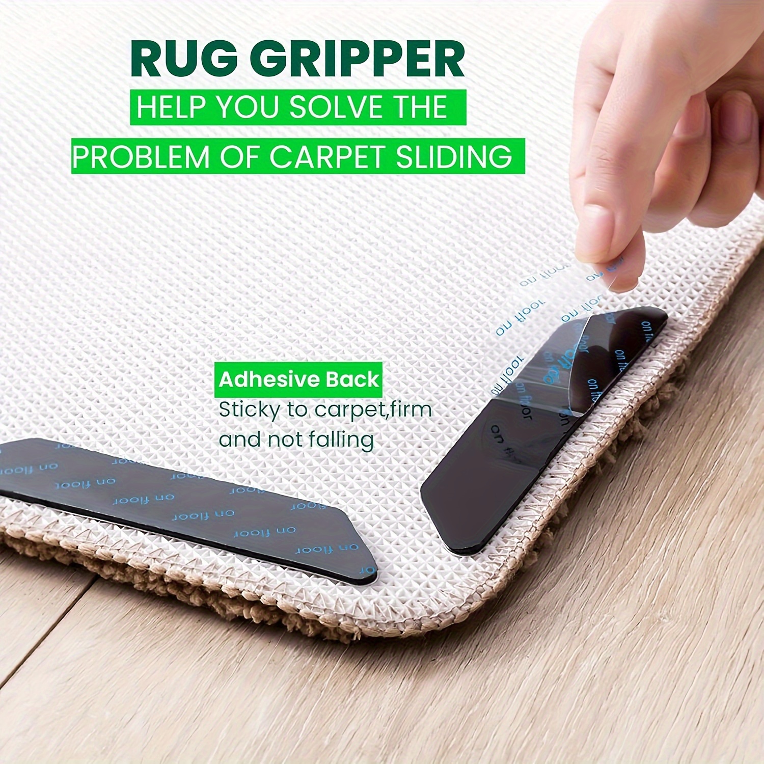 double sided washable removable prevents curling corner carpet holder holds carpet in place non slip tape suitable for hardwood floors and tiles details 5