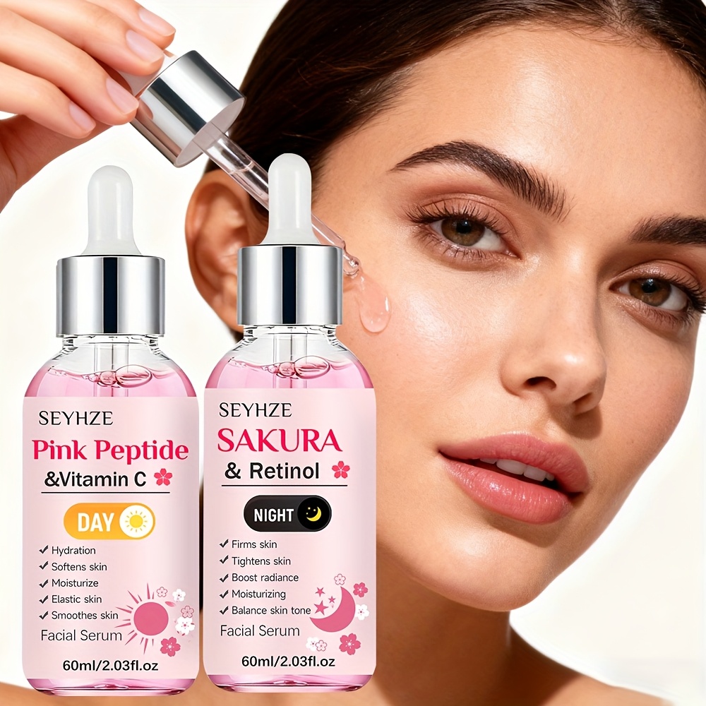 seyhze sakura retinol peptide vc serum 2pcs day night - Temu