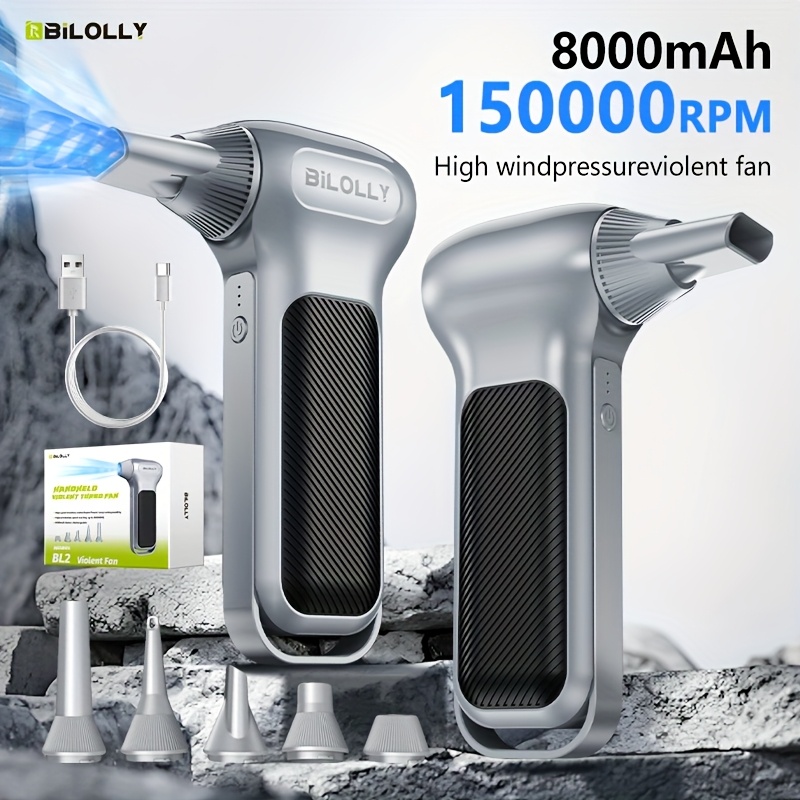 TEMU Compressed Air Duster - 150000rpm Cordless Blower, 8000mah Fast Charging Battery, Adjustable Multiple Wind Speeds, Lightweight/mini Portable