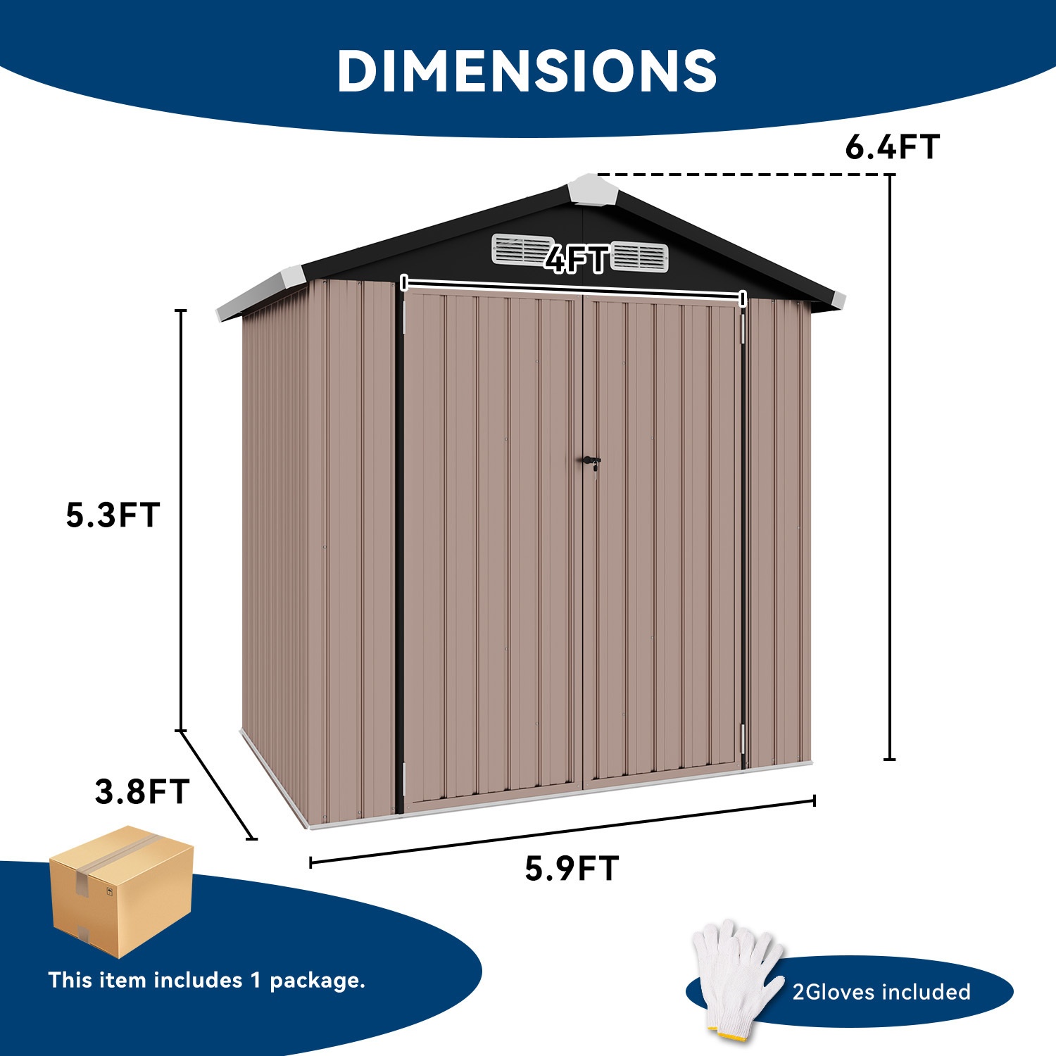 ulsmvoc 12x20x9 3 10x12 6x4 ft metal storage shed outdoor - Temu