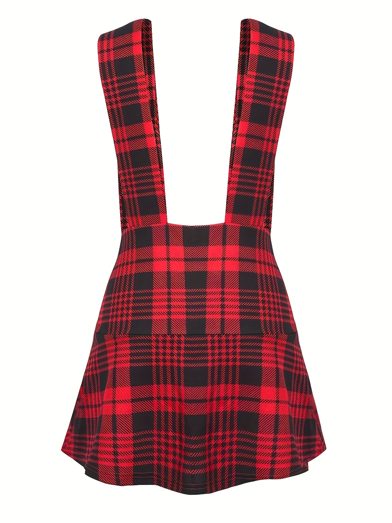 womens button design jumper dress grunge check knee - Temu Portugal