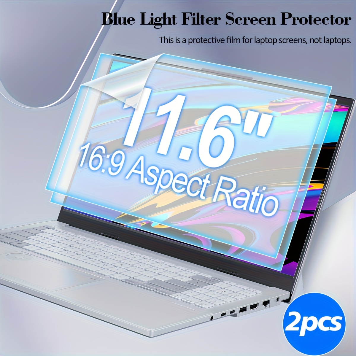   2pcs set anti glare screen protector for 11 6 inch laptops static cling anti scratch and anti dust ultra thin and   compatible with   dell   and other brands 16 9 display   design high quality