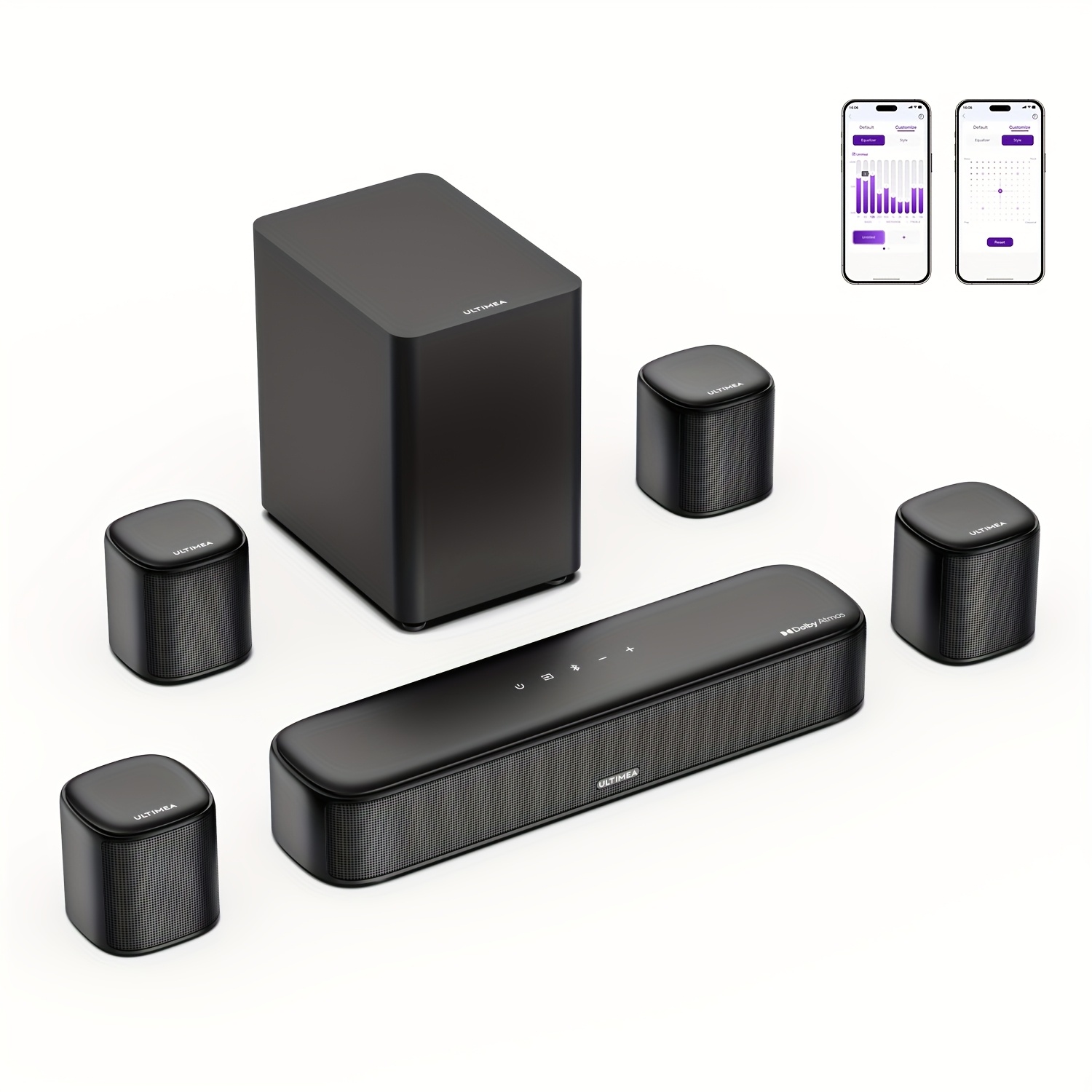   7 1 channel home theater sound system with   wireless surround speakers   wireless app control wired subwoofer compatible with smart tvs gaming consoles streaming services for living room cinema gaming setup surround sound system for tv     sleek soundbar design   audio movie enthusiasts compact audio setup advanced soundbar technology