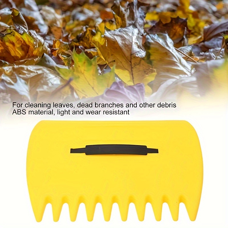 2pcs ergonomic leaf   hand rakes with   abs plastic   for   yard garden   details 4