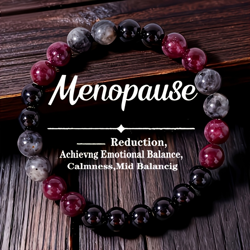 Ženska menopausalna podpora iz naravnega kamna - Kristalne perle za lajšanje iritabilnosti, spodbujanje sprostitve in obnovo hormonalnega