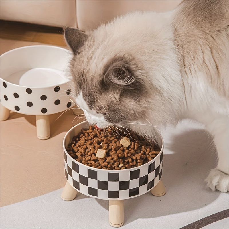 1 food bowl plastic elevated cat food bowl elevated - Temu Kuwait