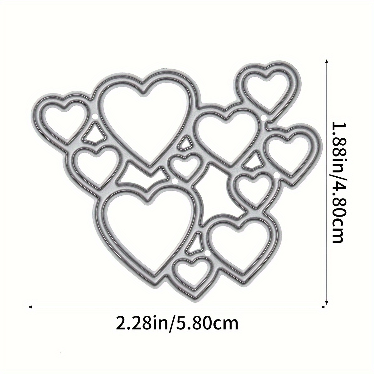 Exquisite Heart-shaped Metal Cutting Dies For Scrapbooking Album Paper Cards For Valentine's Day Mother's Day Thanksgiving For Card Making Craft Supplies