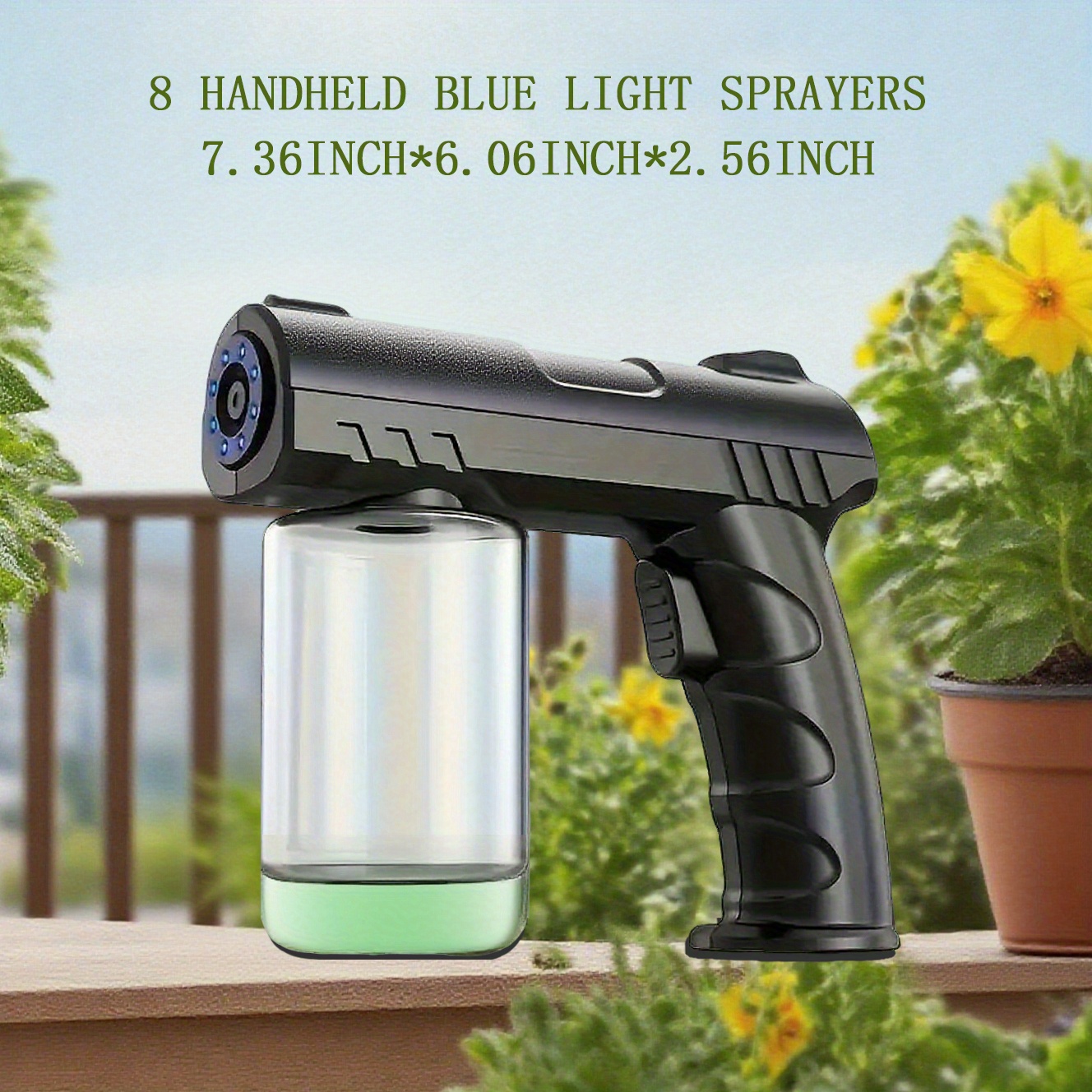 portable disinfectant sprayer with multiple settings featuring an ergonomic handle made from lightweight abs plastic a nozzle that rotates 360 and an adjustable mist mode ideal for use in   bathrooms cars restaurants Product details 0