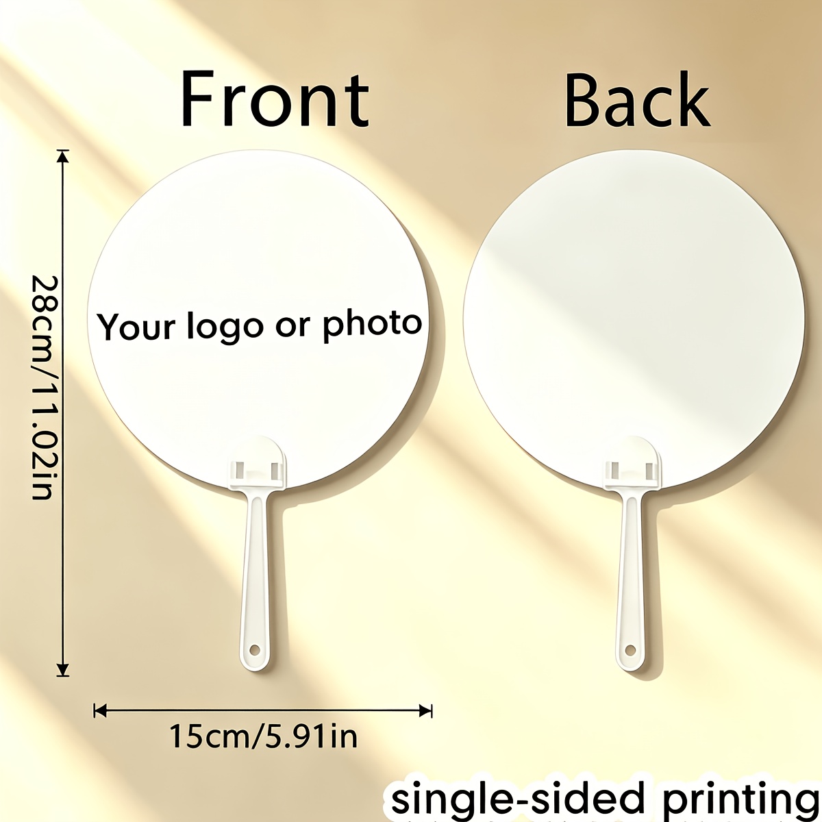 TEMU Custom Round Handheld Fans Printed With Photos, Logos, And Text, Making Them Meaningful Souvenirs For Weddings And Summer Outdoor Events. Are