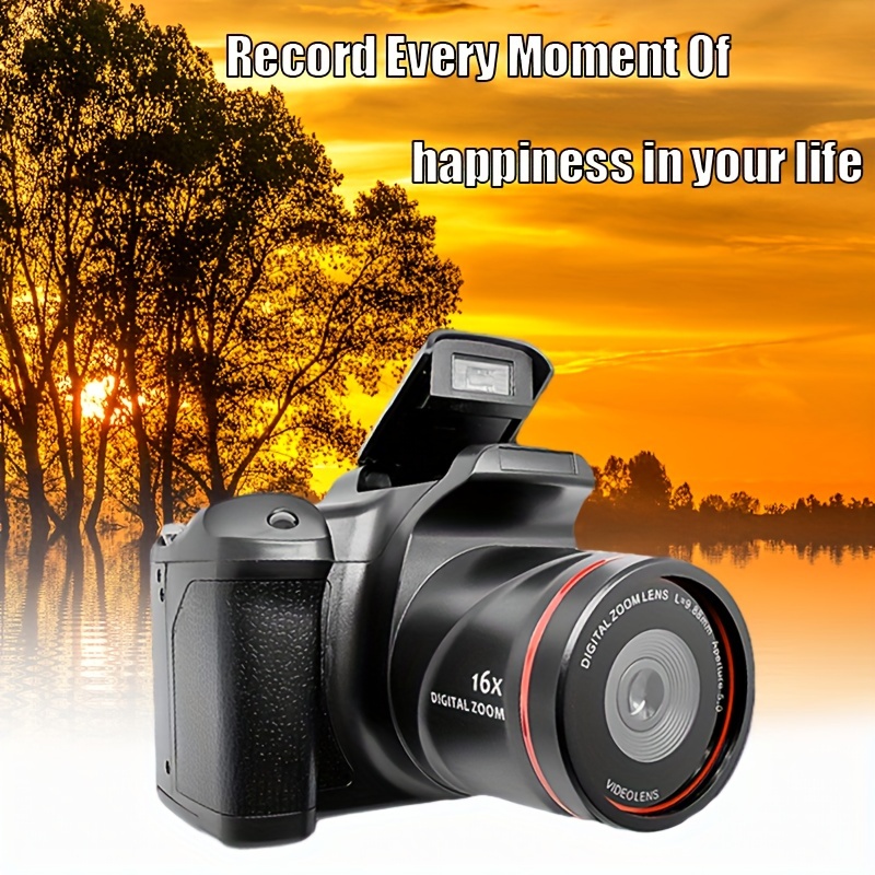 Appareil Photo Numérique 48MP 1080P HD Compact Caméra, 2,4 LCD  Rechargeables Appareil Photo avec Carte de 32 Go avec 16X Digital Zoom  Caméra pour