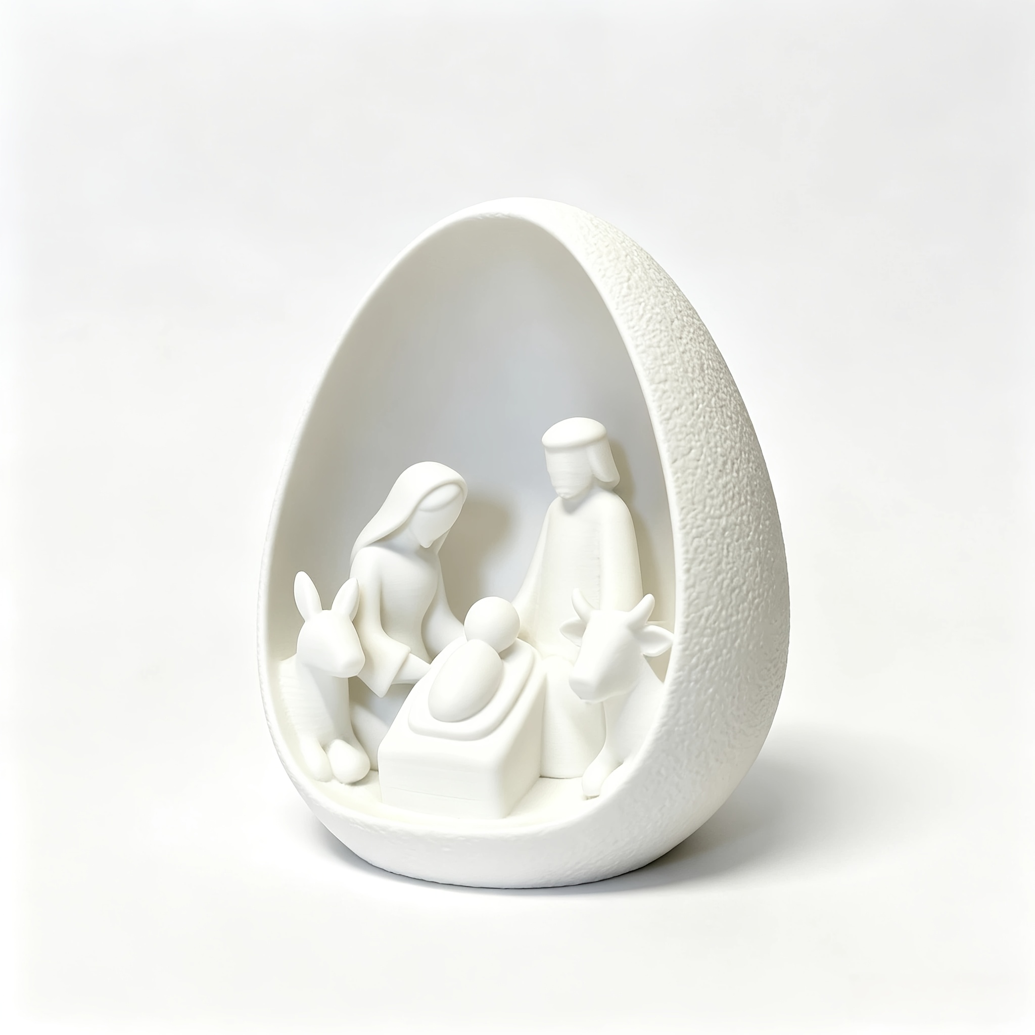 TEMU Christmas Nativity Scene Ornament, Egg-shaped Holy Family Tabletop Religious Decoration