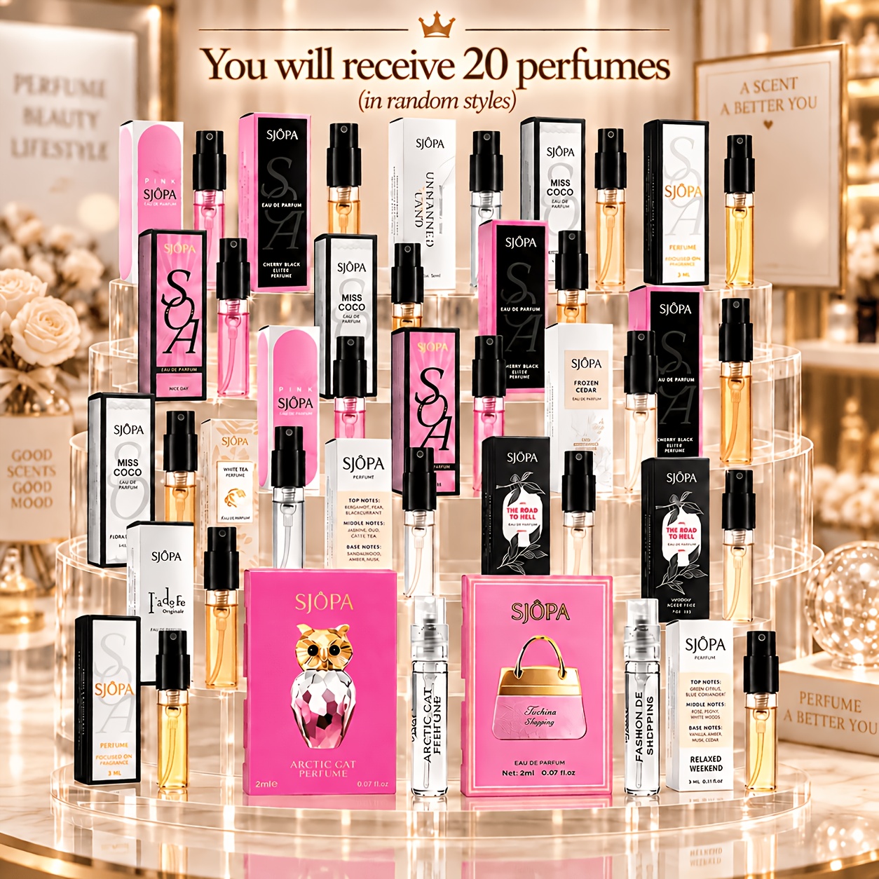 TEMU This 20-pack Of Random Scented Mini For Perfumes For Women Is Perfect For Use, Daily Use, And Gifting (floral/fruity/ Scents). An For Perfume