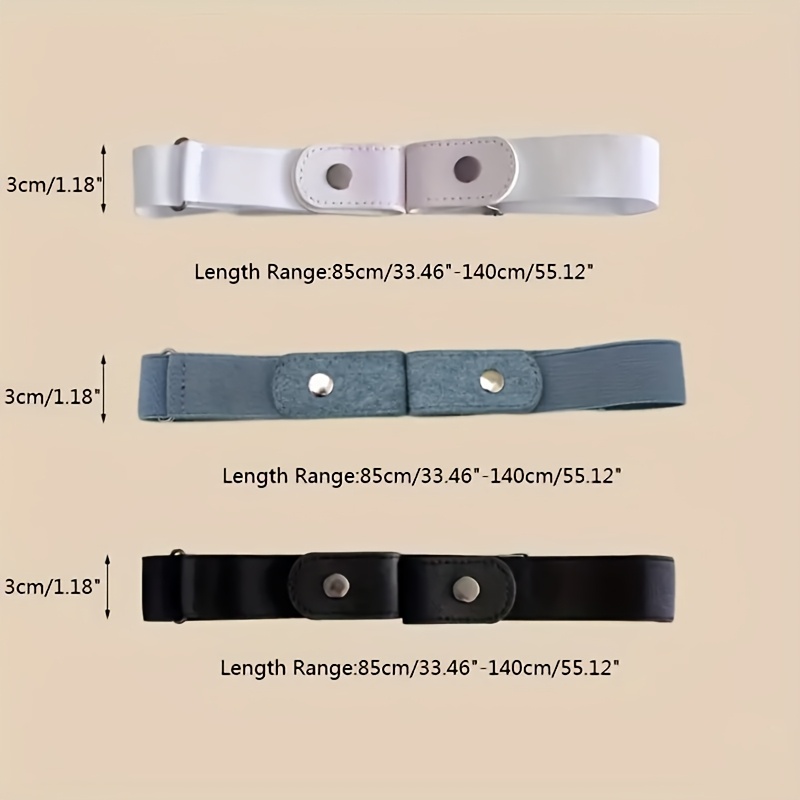 3pcs Stylish Elastic Belts for Women
