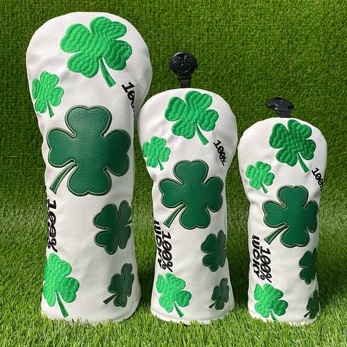 white creative golf head cover golf club cover no 1 wood 3 5 wood ut wood cover wood club cover cross border hot selling protective case universal golf ball head cap cover