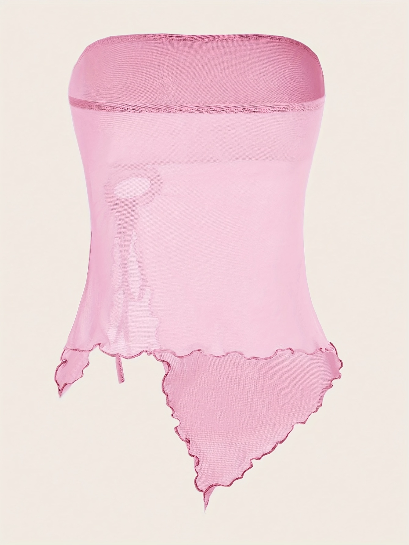 Y2K Asymmetrical Hem Strapless Top with Ruched Detail & Side Tassel - High Elasticity Burgundy Solid Color Women's Fashion Top for All Seasons, Casual Outfit, Trendy Style, Soft Material, Stylish Blouse, Women