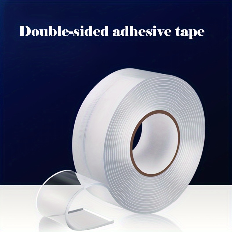 1pc super strong double sided tape washable reusable ideal for indoor plastic surfaces transparent adhesive for kitchen bathroom essentials details 11