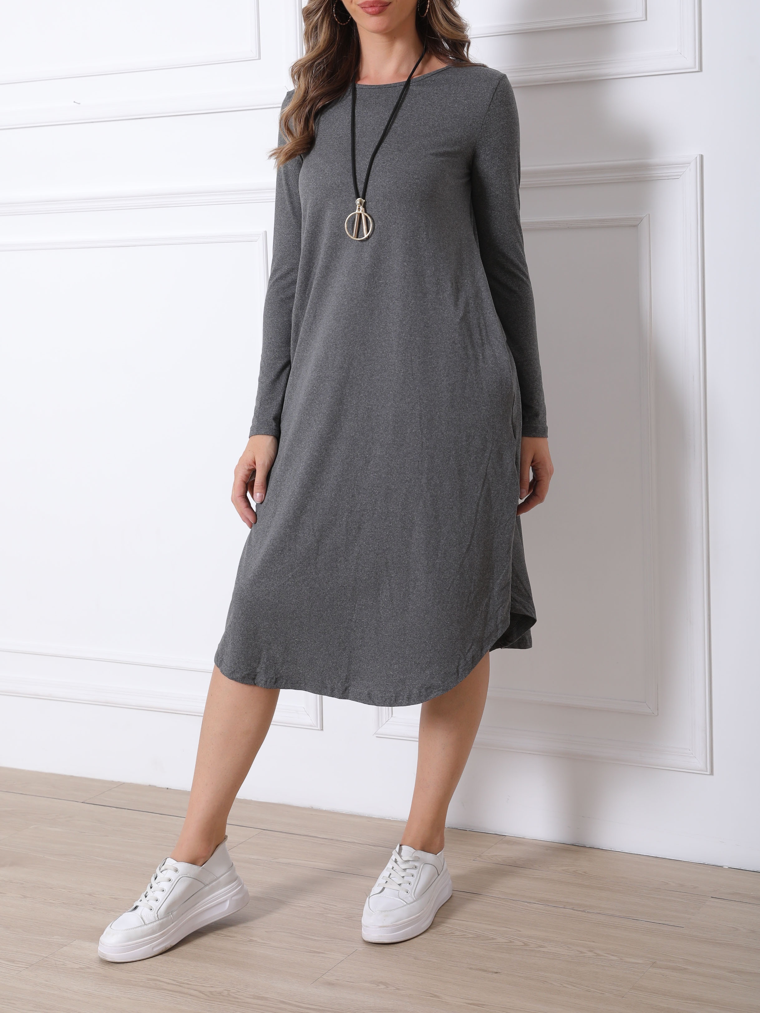 loose day dresses Loose Linen Maxi Dress