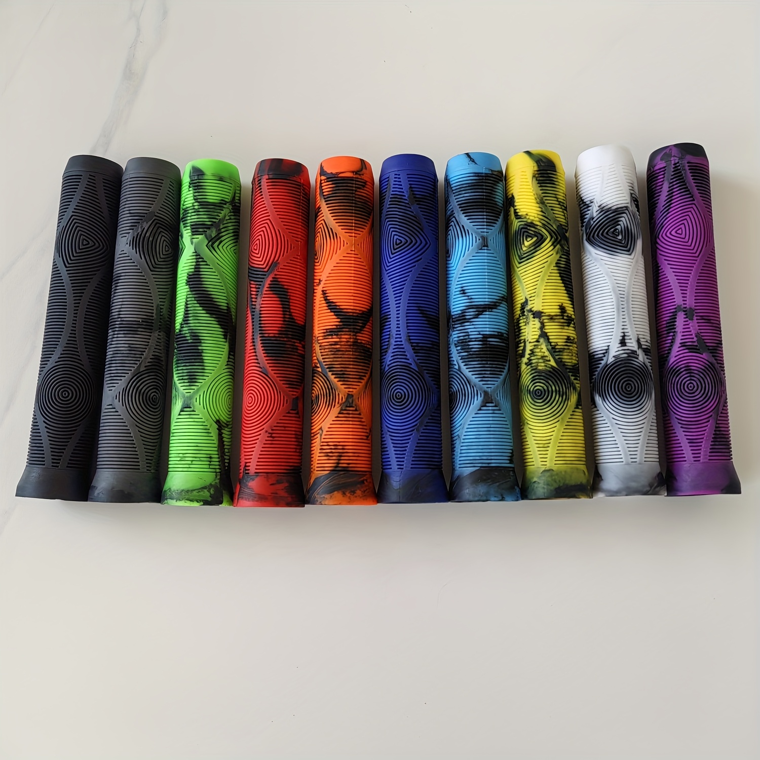 Manșoane Extra Lungi și Groase din Cauciuc pentru Bicicletă, Pad-uri Universale pentru Ghidon MTB/Trotinetă, Anti-Alunecare cu Absorbție a Șocurilor, Adiții Confortabile pentru Ciclism (Pachet de 2)