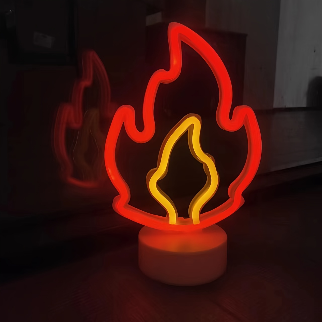 Image of 1pc, All Hallows' Day Desktop Neon Lights, Nightlight, Usb Or Battery Powered, Suitable For Game Rooms, Parties, Festive Atmosphere, Birthdays, Valentine's Day (excluding Battery And Usb Cable)