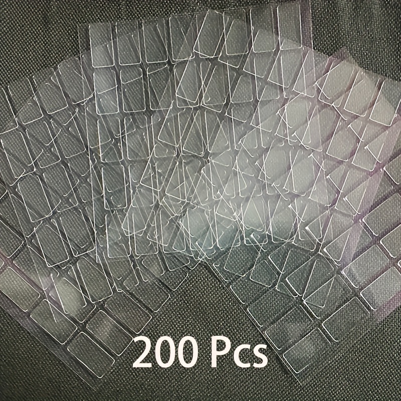 Image of 80/200 Transparent Acrylic Double Sided Adhesive Pad - Nano Grade, Traceless Removable Rectangular Adhesive Tape, Suitable For Use