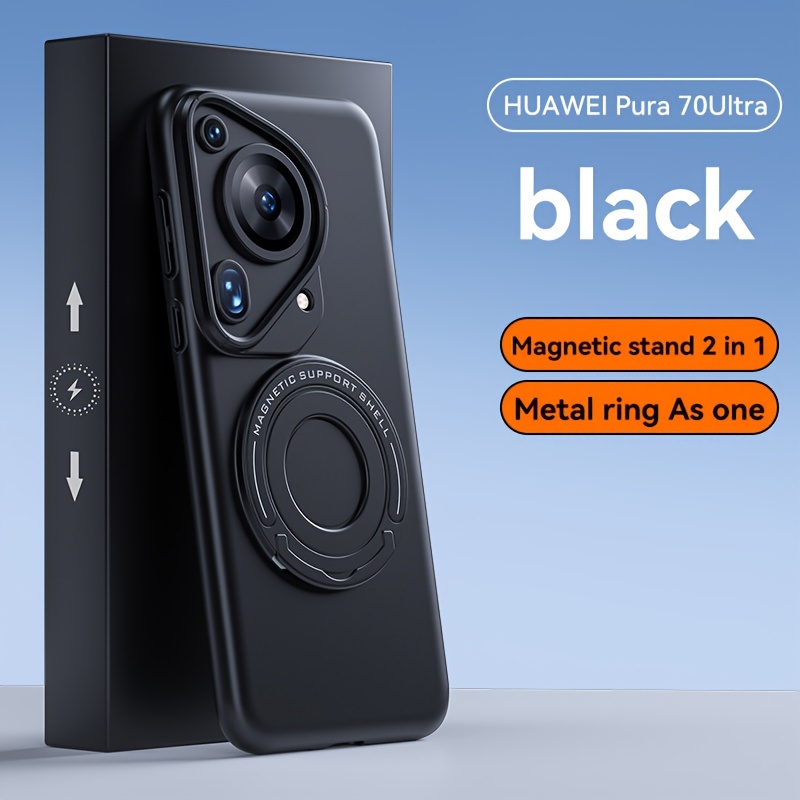 For Huawei Pura 70/Pura 70 Pro Premium Stand Phone Case, Comfortable Hand Feel, Classic Retro High Quality Pura 70 Pro Drop Resistant Case_voghion.com