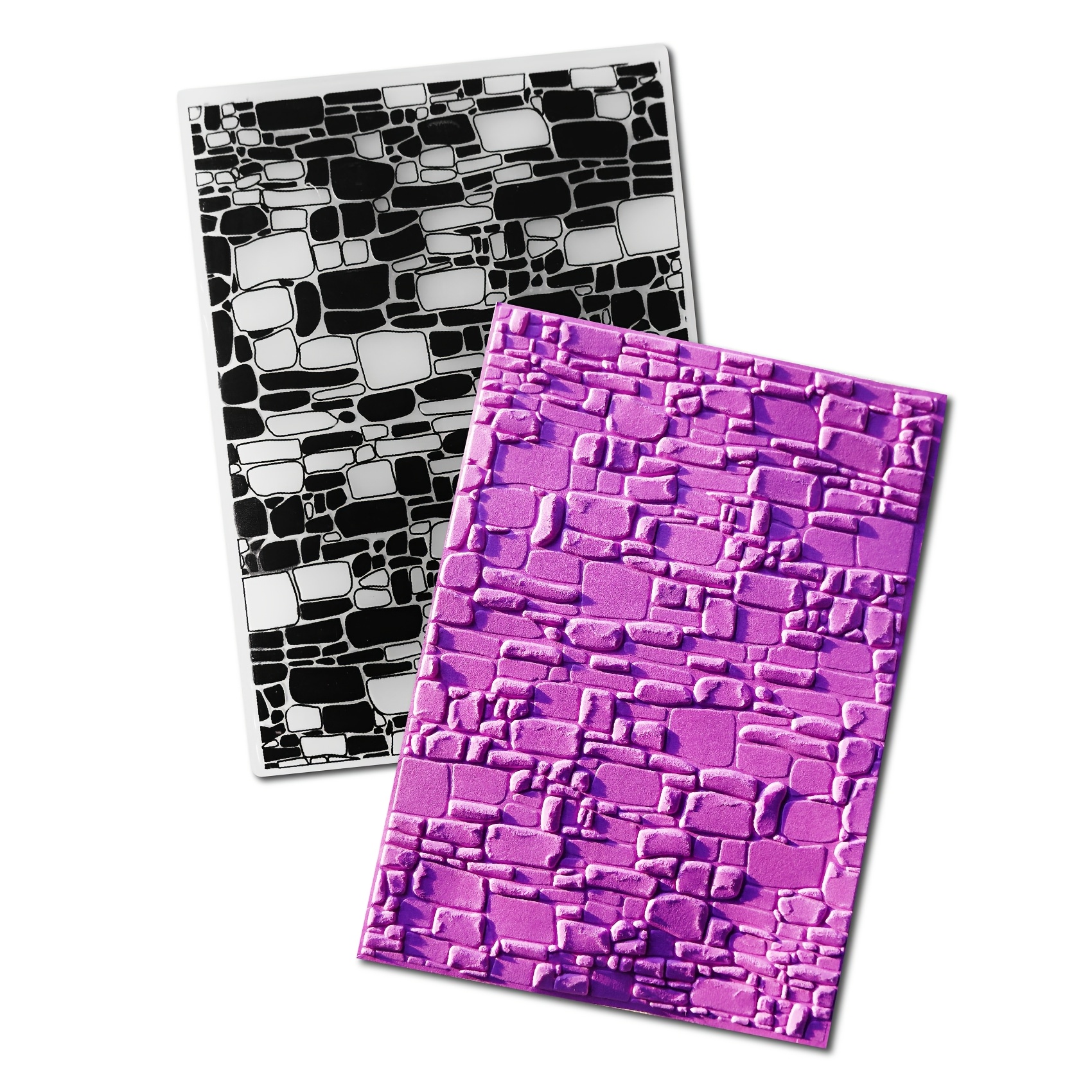 

Embossing Folders Featuring A 3d Brick Wall Design, Cards And Scrapbooking Projects With A Decorative Touch.