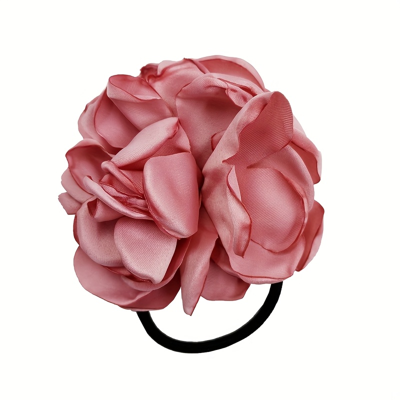 7pcs New Style Versatile Burnt Edge Flower Hair Ring Women's Burnt Edge Flower Hair Ring Hair Rope
