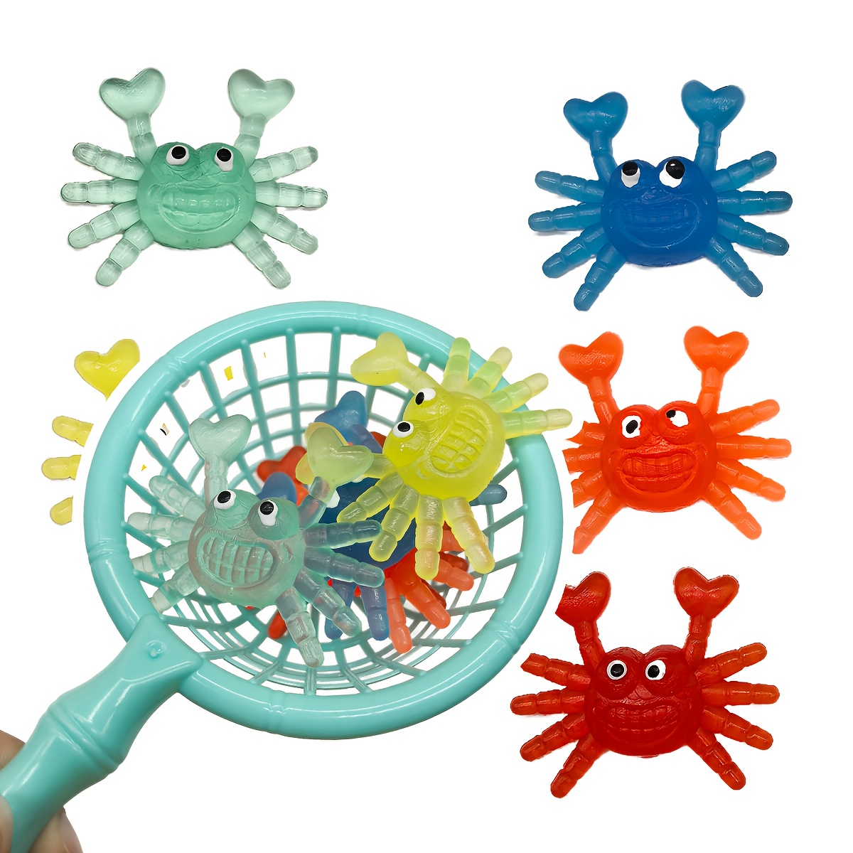 6pcs Aquarium Crab Set In A Of Colors Tpr Simulation Cute Set