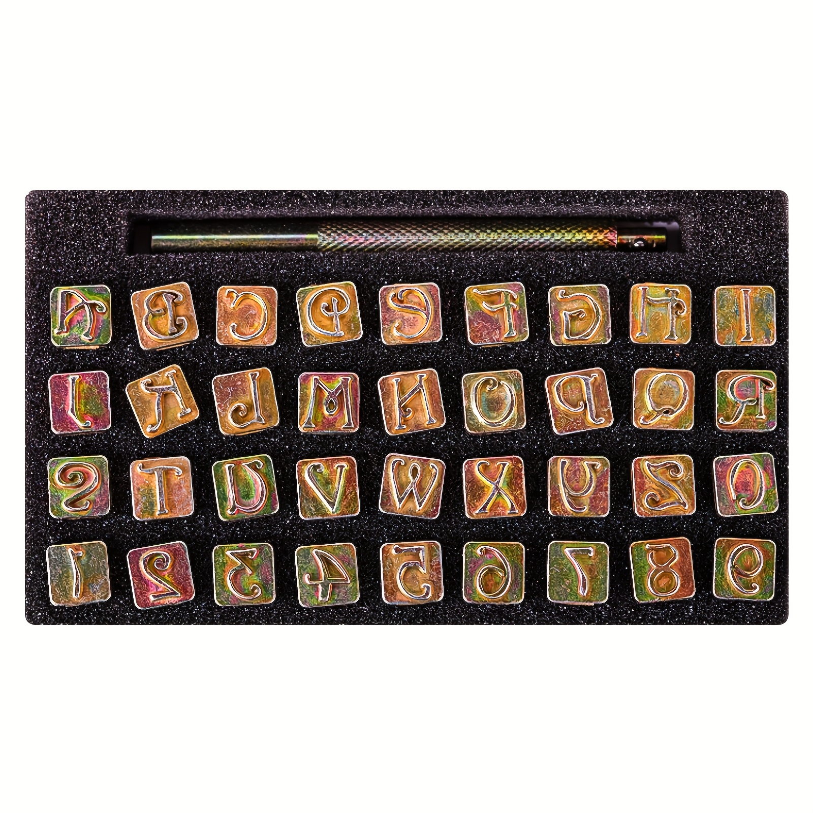 1pc/ 4 Styles Leather * Alphabet Set, Leather Stamping Tool, * *, for stamping heavy-duty, everyday names and initials on all handmade pieces. * elegant alphabet characters feature clean, * edges. * letters A-Z. for *, use on vegetable * leather! Not to be used with heat