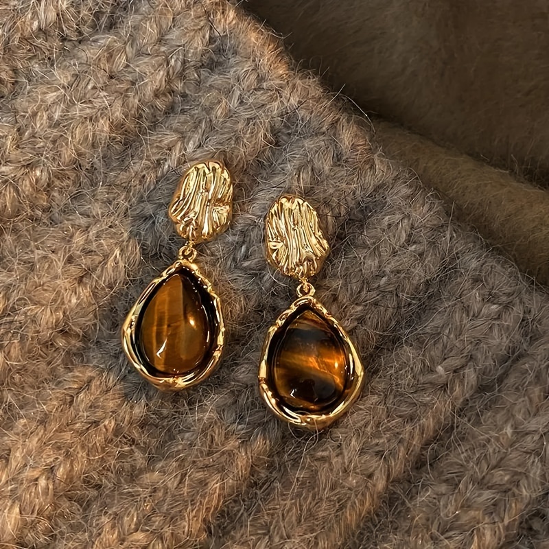 

Charming Vintage Faux Drop Earrings - Stylish Ear Gems With Artificial Gemstones - Durable & Alluring - Perfect Birthday & Valentines Day Gift For Women, Mom, Family & Friends - Add A To Any Party