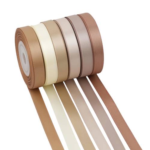 item picture 3 8 inch double faced satin ribbon assortment 6 rolls 60 yards for crafts weddings baby showers gift wrapping invitations