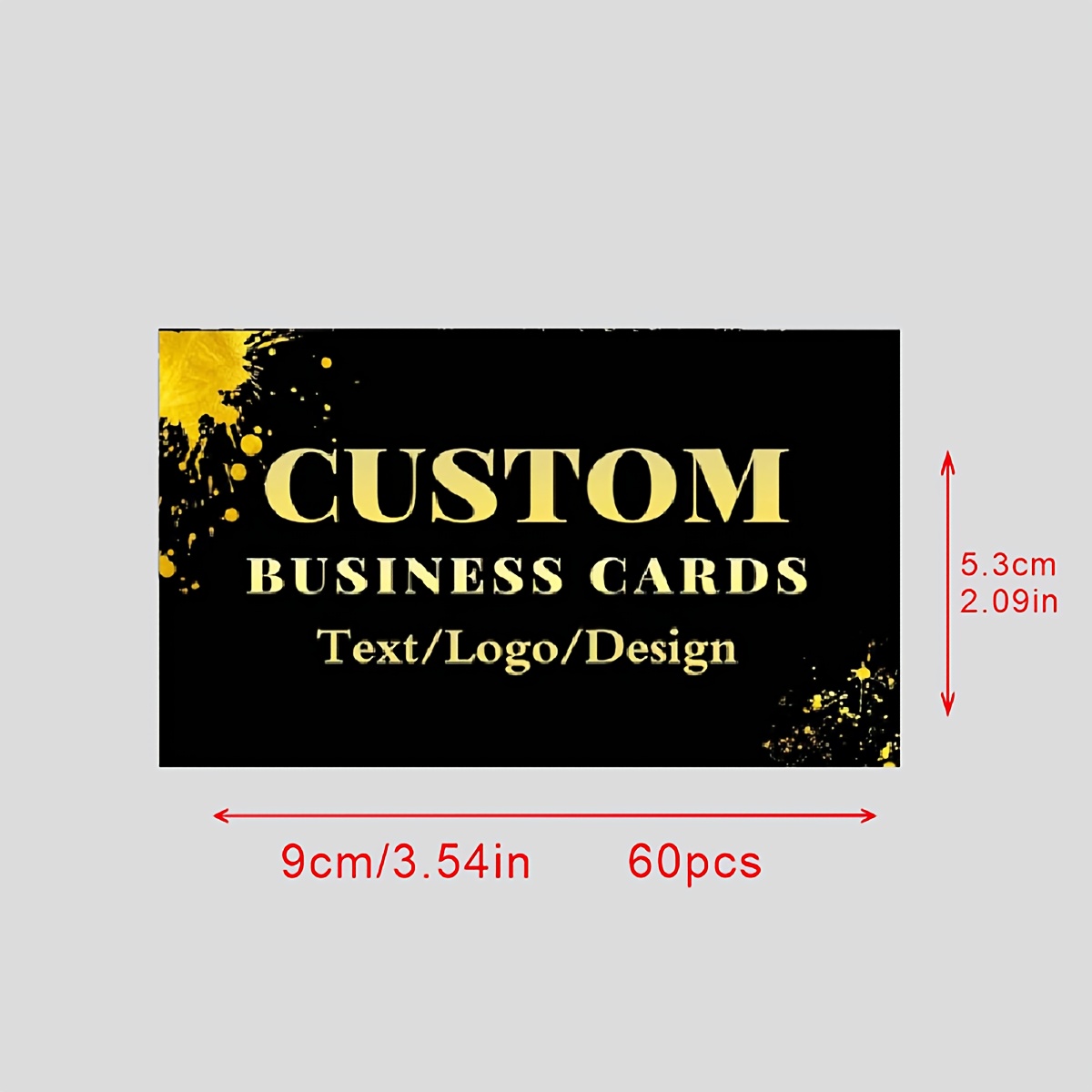 TEMU Custom Business Cards With Logo Text, Customizable Personalized Business Cards, Custom Double-sided Printed Business , Matte End, Fashionable, ,