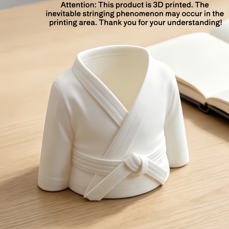 TEMU Taekwondo Uniform-shaped Pen Holder, Creative And Unique Coaster Set For Classroom Or Student Desk Stationery, Home And Office Desk Decoration,