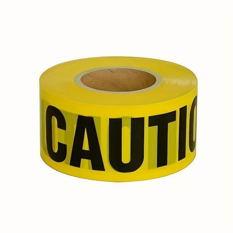 

1-pack Caution Hazard Warning Tape - Durable Pvc, Ideal For Construction Sites & Party Decorations