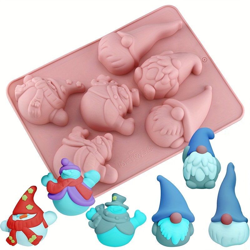 

Silicone And Snowman Mold Set For Baking, Christmas, , Easter - 1pc Manual Cake Mold For Cake Decoration, Candy, Chocolate, Fondant - Holiday Baking Accessory