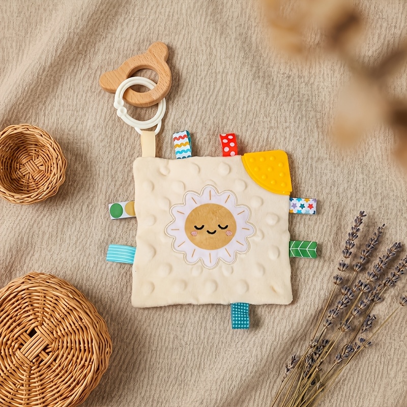 Lamb Plush Fabric Pacifier Blanket Toy
