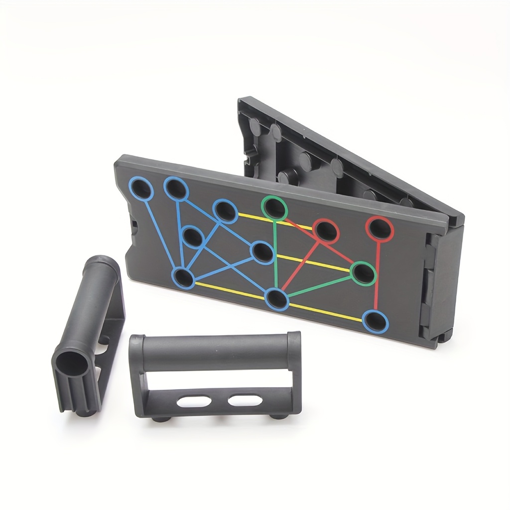 1 Multi-Functional Push-Up Board Training System - Heavy-Duty Home Gym Equipment, Non-Slip Surface, Suitable for Core, Chest, Arms, Legs, Back Workouts - Unisex Fitness System Black - Durable Exercise Mat with Resistance Bands, Full Body Strength Training, No Power Required, Compact and Portable, Ideal for Home Use, Gym Accessories, Multifunctional Fitness Board, Men'S Fitness Gear, Push Up Board With Counter, Push Up Board With Timer, Calisthenic Equipment, Gym Equipment For Home