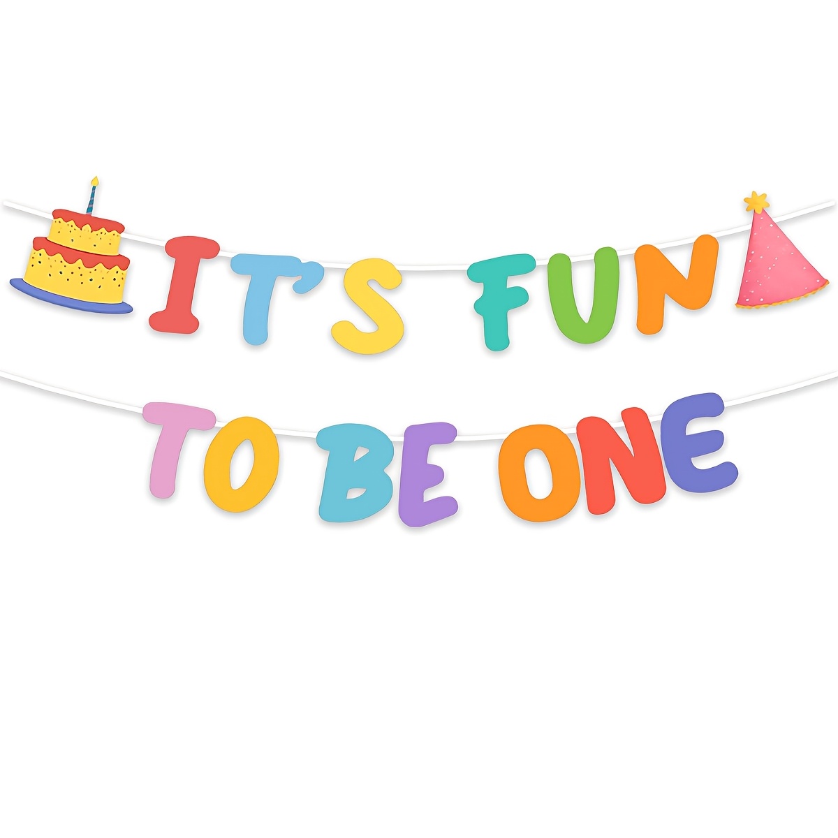 TEMU Party Banners 1st Birthday Decorations First Birthday 1 Year Old Milestone Bunting Garland - Smash Photo Booth Backdrop For Boy/girl - Adorable