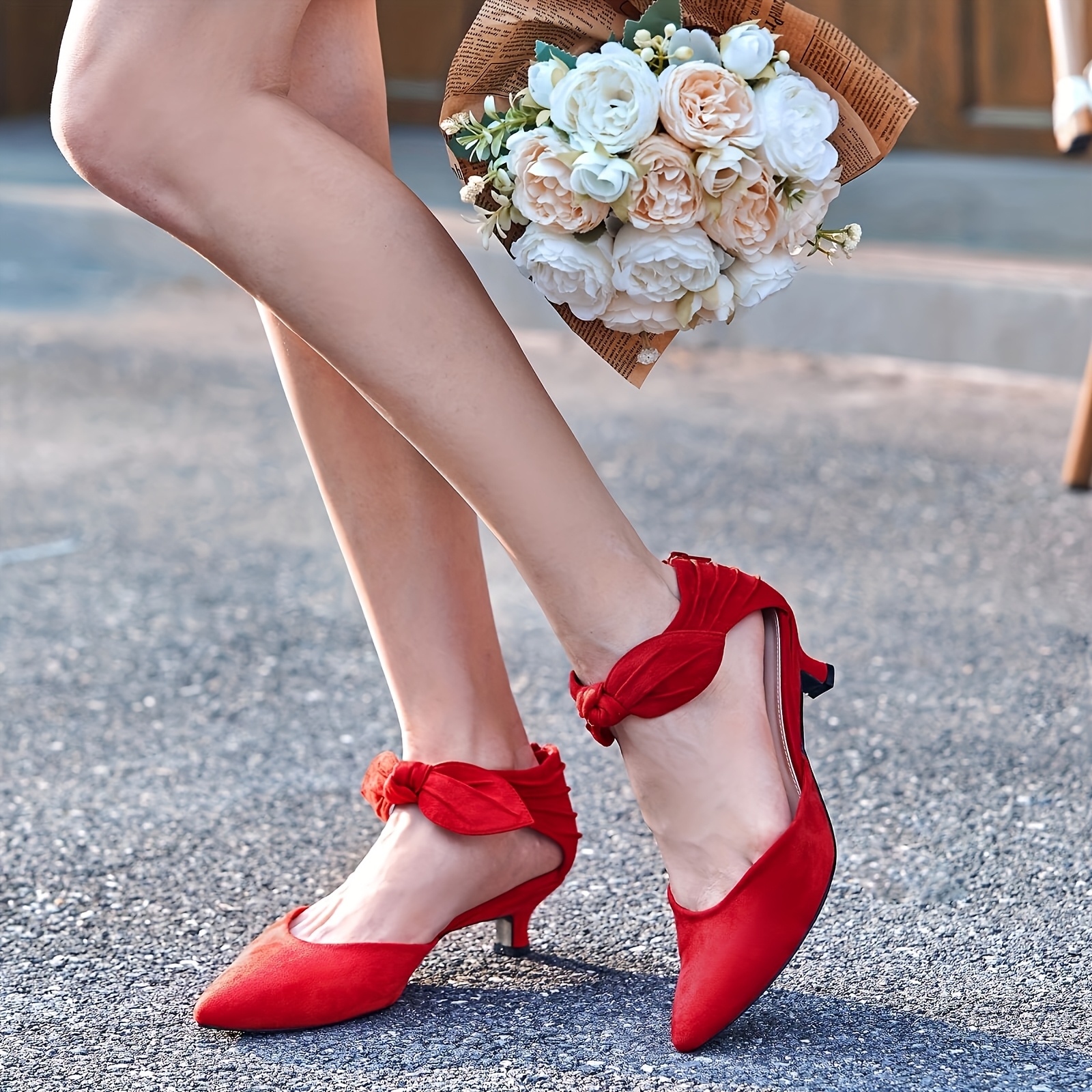 chinese dress ladies Amazon.com | mysoft Kitten Heels for Women Low Heel Pumps 2 Inch Closed Toe  Wedding Dress Shoes Black
