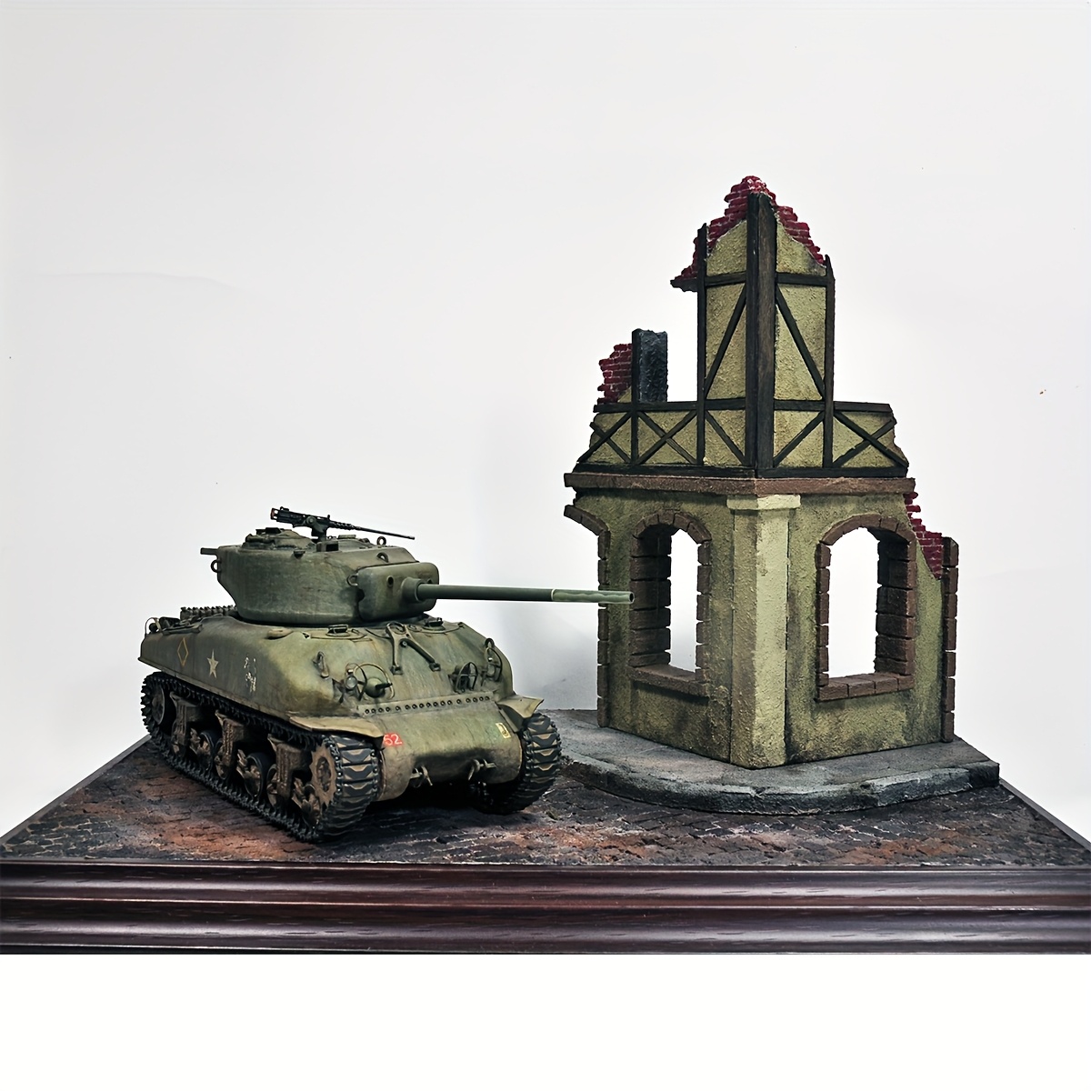 War Damaged Architectural Model Kit, Collapsed Building Diorama