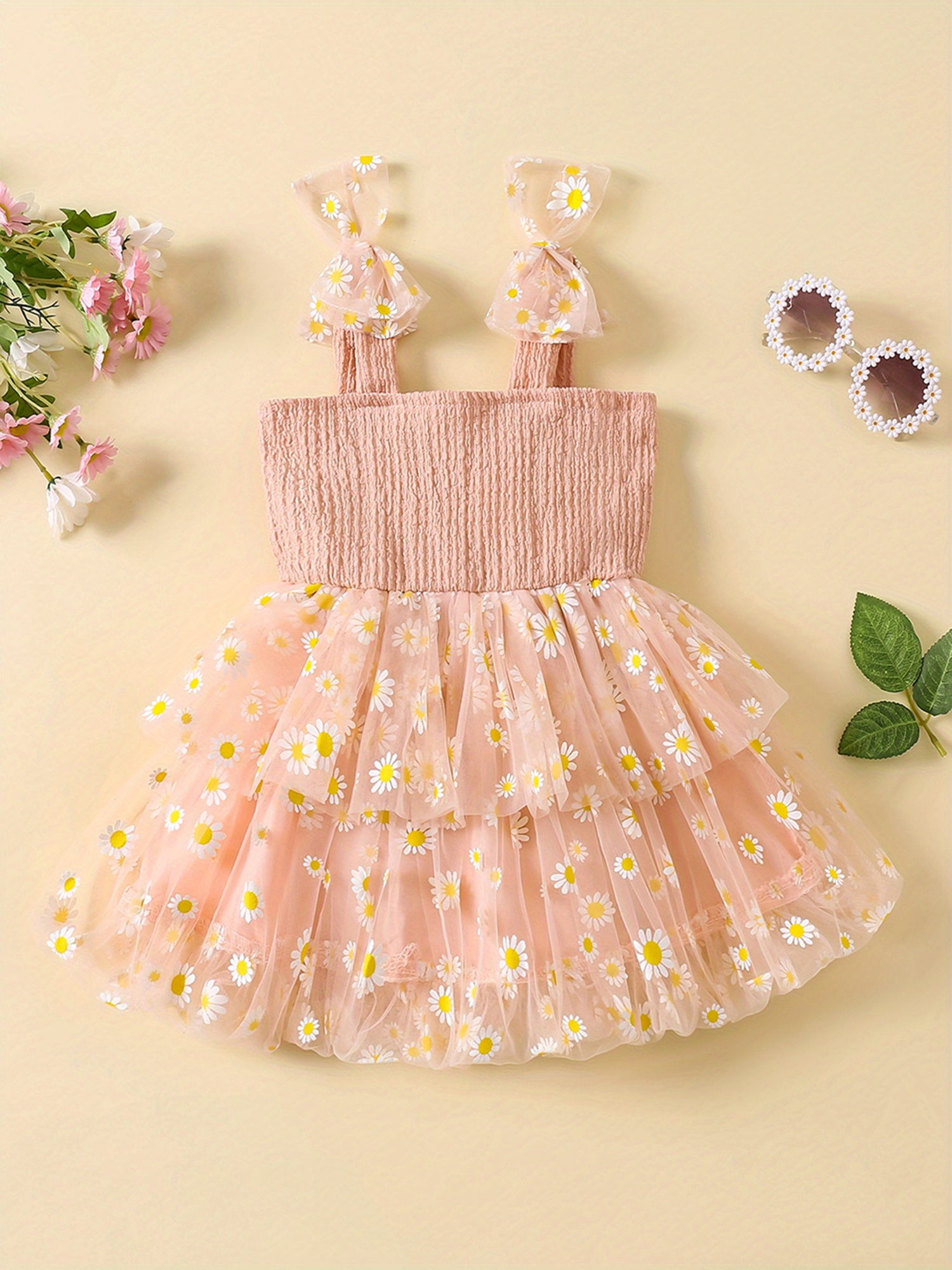Povozer Girls' Dresses Formal Toddler Baby Girls Dress Floral Embroidered Boho Sleeveless Beach Butterfly Sundress For 4 5 Years Black