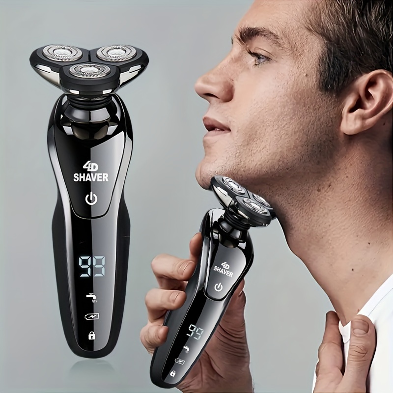 

1pc Electric For Men, 3d Mens Electric Shaver, Rechargeable Rotary Shaving Machines, Father's Day Gift For Father Dad Men Husband Boyfriend