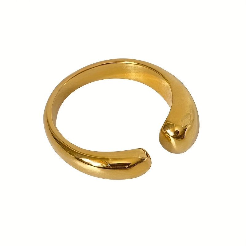 Image of Cross-border European And American Golden Color-preserving Jewelry, Fashionable And Versatile, Creative New Style, Minimalist 18k Golden Plated Stainless Steel , Unique And Elegant Accessory